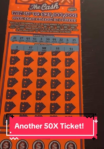 Another 50X coming through! #scratchoff #scratchoffs #scratchers #lottery