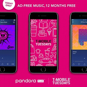 10K reactions · 2.2K shares | TODAY ONLY! 12 mos Free of Ad-Free Pandora Plus in #TMobileTuesdays. One/qual’g T-Mo acct. If cancel T-Mo service, sub ends | Pandora | Facebook