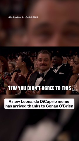 A new Leonardo DiCaprio meme has arrived thanks to Conan O'Brien