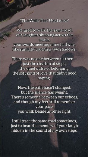 The walk that used to be❤️#shorts #poem #poetry