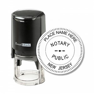 Round New Jersey Notary Stamp