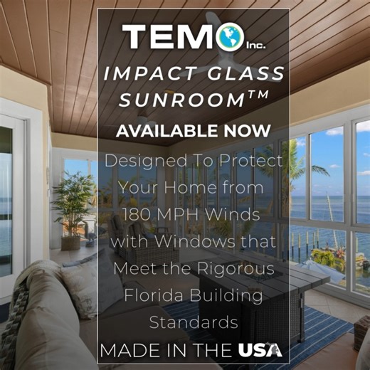🌬️ Protect your home from storms while staying energy-efficient and stylish. Temo impact windows combine strength, safety, and sleek design, making them ideal for coastal and high-wind areas. Enhance your home’s beauty, comfort, and peace of mind with windows built to last. 👉 Learn more and explore impact window options on our website today! #TemoWindows #ImpactProtection #LuxuryHome #EnergyEfficient #HomeUpgrade #StormReady #TemoLiving | TEMO Sunrooms