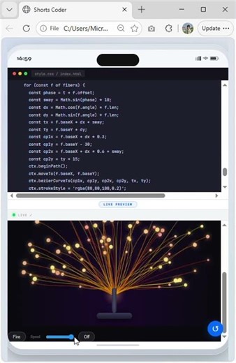 Three js Fiber Optic Lamp #new #trending #threejs