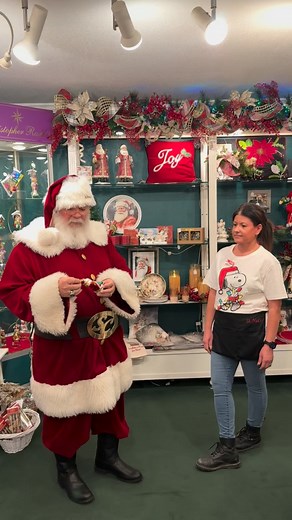 When Santa thinks 100 candy canes is a great deal, you just roll with it. #stnickschristmas #santa | St. Nicks Christmas and Collectibles