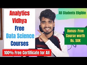 Free Data Science Courses from Analytics Vidhya with Certificates | Analytics Vidhya Data Science