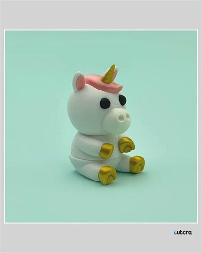 3D Printed Articulated Unicorn Keychain