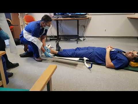 Application of a Thomas Splint