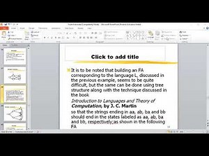 How to create finite Automata by Using with J.C. Martin Methods.