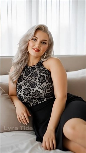 Gorgeous Plus Size Lace Dress in Living Room | Curvy Glow #shorts #OOTD #PlusSizeStyle 🌸🌷🌹💗