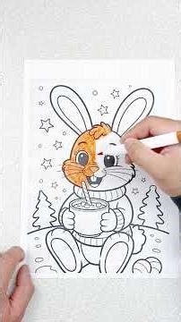 The Cutest Bunny You'll See Today! #asmr #drawing #coloring #coloringadventure
