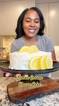 Lemon Cream Cheese Cake #recipe #cakefrosting #lemoncreamcheesecake #cakerecipe #cakefromstrach