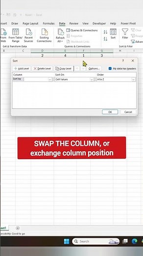 Excel exchange column position |Swap column in excel |Excel Data Entry Work #focusinguide #shorts