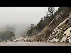 Fresno landslide captured on video during winter storm