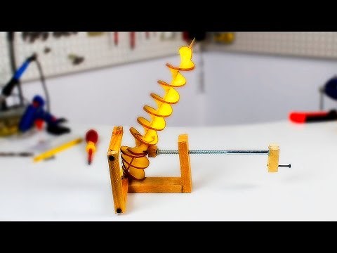 How TO Make a POTATO SPIRAL CUTTING MACHINE | TORNADO POTATO MAKER