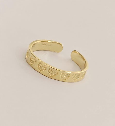 14k Solid Gold Toe Ring, Anillo Del Dedo Del Pie - Etsy