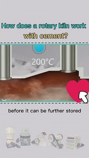 How does the rotary kiln operate the cement?