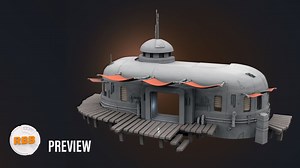 Mos Pelgo Free Town 3D STL render a Mandalorian inspired build