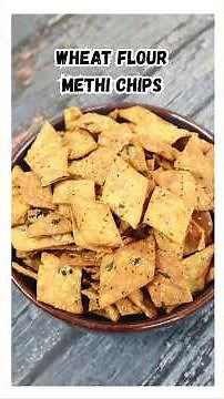 1 month store snacks | Crispy Wheat Flour Methi Chips 😍 | 5 Min Snack Recipe #shorts