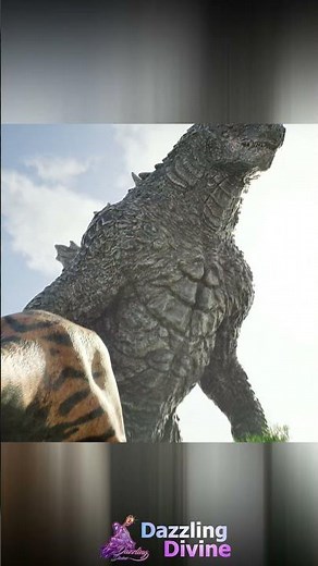 Godzilla saves Woman from Angry Dinosaur #shorts #godzilla