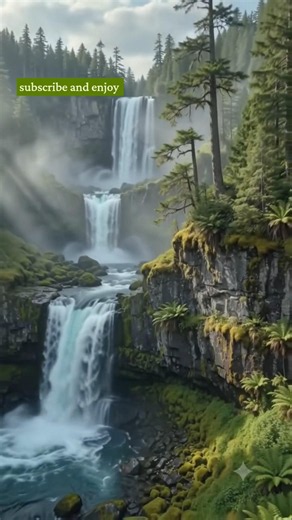 🌿Amazing Waterfall & Mountain River | Relaxing Nature Sounds | 4K HDR