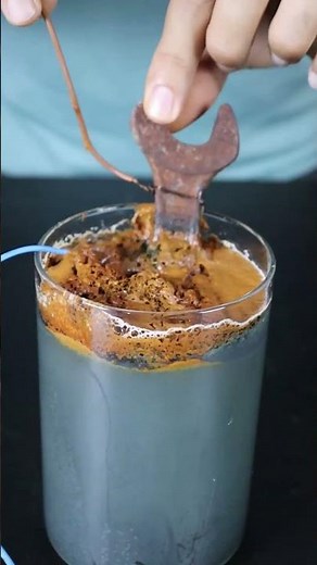 Rust Removal Magic: Electrolysis in Action #viralvideo