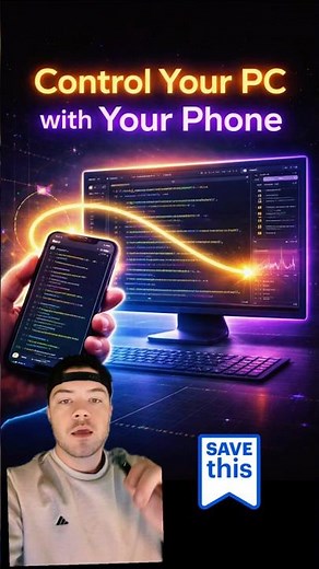 Control your PC from your phone 🤯 Build anywhere #ai #automation #tech #claude #coding