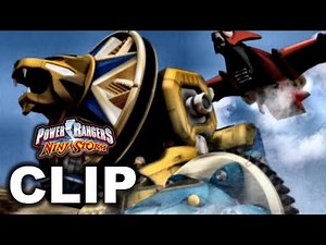 Power Rangers Ninja Storm - Hawk, Dolphin, Lion Ninja Zord Transformation Sequence (Storm Megazord)