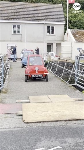 702K views · 11K reactions | A rally celebrating the world’s smallest car was held on the Isle of Man over the weekend. Footage shows people driving around the towns of Douglas and Peel, in the Peel P50 and Trident microcars, to celebrate the 60th anniversary of Peel Engineering's production of the cars. | ABC News | Facebook
