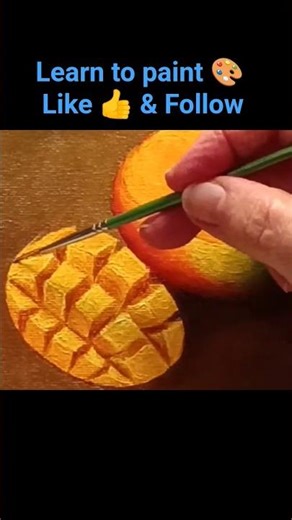 Easy, step-by-step oil painting lesson for beginners, painting a mango/#myart #art #painting #mango