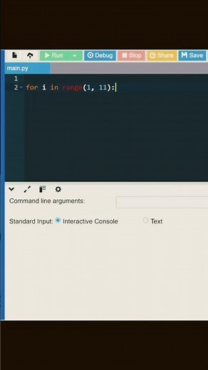 Python For Loop | Print Numbers 1 to 10 Explained #shorts #programming #python