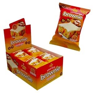Prime Bites Protein Brownie from Alpha Prime Supplements | High Protein, Collagen Fortified Low Sugar Treat | Delicious Snack | 12 Bars per Box (Peanut Butter Candy Crunch)