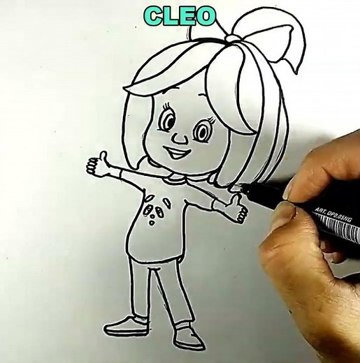 We draw and color Cleo | Cleo and Cuquín | Drawings for children