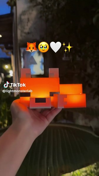 The viral fox night light you've been waiting for! #fox #cozy #ambientlight #aesthetic #supportsmallbusiness