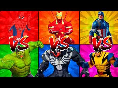 EPIC SUPERHERO DANCE CHALLENGE Hulk vs Venom vs Wolverine vs Spider-Man vs Iron Man vs Captain