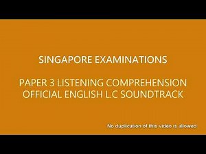 Singapore Listening Comprehension Official Soundtrack (School-based)