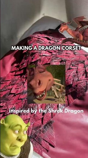 MAKING A SHREK DRAGON CORSET! #shrek #diy #clothesdiy