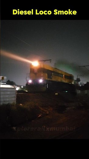 INSANE Diesel Loco Sound | 😱 Night Train Passing with Heavy Smoke | Duk Duk Power 🔥