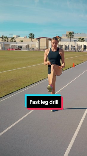 Fast Leg Drill 💨 . Reasons to implement this drill: ✨quick twitch activation ✨rhythm training ✨increased coordination ✨overemphasis of running cycling motion . Give it a try, and remember that the more you do it, the better you’ll get at it!