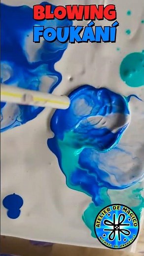 Blowing Paint With a Straw – Mesmerizing Abstract Art Detail 🎨💨