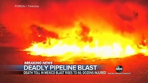 17K views · 129 reactions | DEADLY PIPELINE EXPLOSION: A leaky fuel pipeline exploded north of Mexico City, Mexico, as flames shot high into the air, leaving at least 66 people dead. Marci Gonzalez with who officials say may be to blame. https://abcn.ws/2U299Zb | ABC World News Tonight with David Muir | Facebook