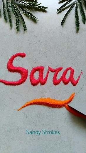 Sara | Sand Calligraphy | Sand Art | Sand Script | Name in Sand |Sand Writing #asmr #art #sandart