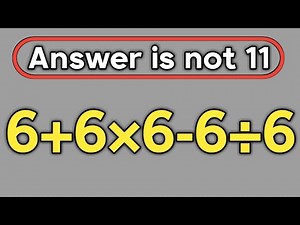 6+6×6-6÷6 = ❓ / Is your math brain ready for this challenge / Simplify algebraic expression