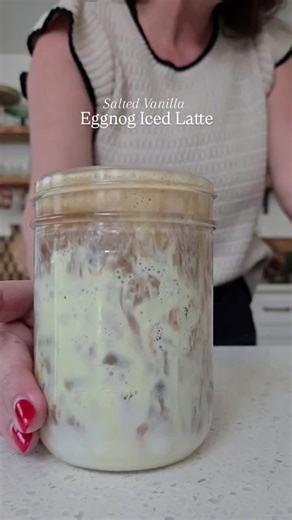 If there’s still eggnog in the fridge, Christmas isn’t over ☕️✨Kidding… kind of 😅 I made a salted vanilla eggnog iced latte while finally putting the tree away, and it was such a good way to use up leftover eggnog. Sweet, creamy, a little salty, and kind of like me 🤣 Do you take your tree down right away, or let it stay up a little longer? 🤍 (We wait the 12 days of Christmas and take it down after Epiphany over here). Comment COFFEE for links to our coffee faves the nugget ice machine everyon