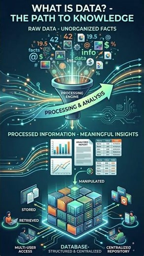 What is Data? ⚡ #viral#shortsfeed#trending#youtubeshorts#database#sql#oracle