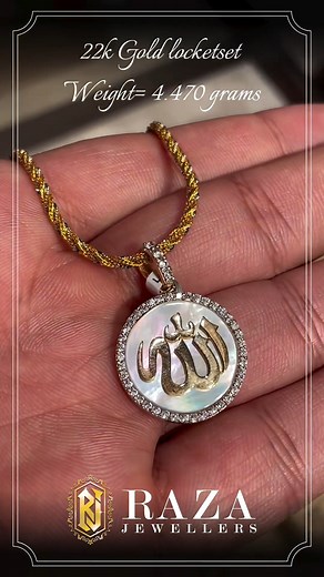 16 reactions | Carrying the divine close to my heart, this Allah locket whispers prayers and grace with every beat. 爐✨ #AllahLocket #FaithfulAdornments #razajewellers #luxury | Raza Jewellers | Facebook