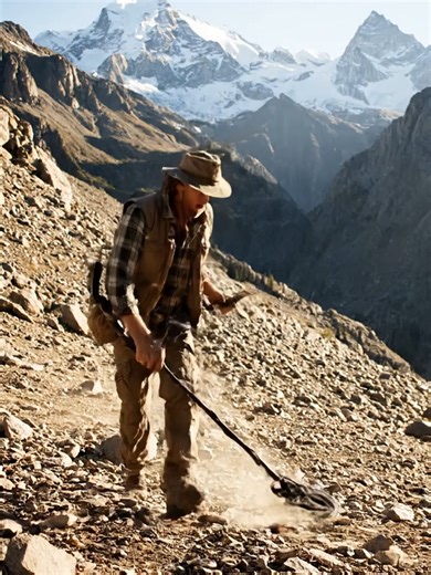 Man Finds Hidden Gold Ring on Mountain Using Metal Detector! 🏔️🪙 #MetalDetecting #TreasureHunt #GoldFind #HiddenTreasure #MountainAdventure #ViralShorts #TreasureDiscovery