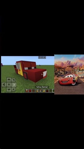 How to Build Lightning McQueen in Minecraft 🏎️