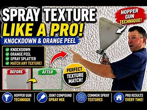 Texture Matching Process | Spray Knockdown Texture with Hopper & Joint Compound