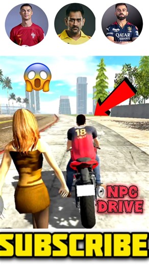npc drive bike 😱 In indian bikes driving 3D 🔥 || GTA v mod #shorts