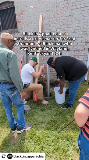 @black_in_appalachia Fitting for this Memorial Day: The Eastern Kentucky Community Remembrance Project gathered for a day of service, with the instillation of a marker recognizing Fred Shannon — a man who was murdered extra-judicially in the streets of Wayland, Kentucky, in 1924. The marker was installed outside of the historic jail in which Mr. Shannon was held before his abduction and killing. - - - #blackinappalachia #easternkentucky #eji #equaljusticeinitiative #floydcountyky #eky | Pittsbur